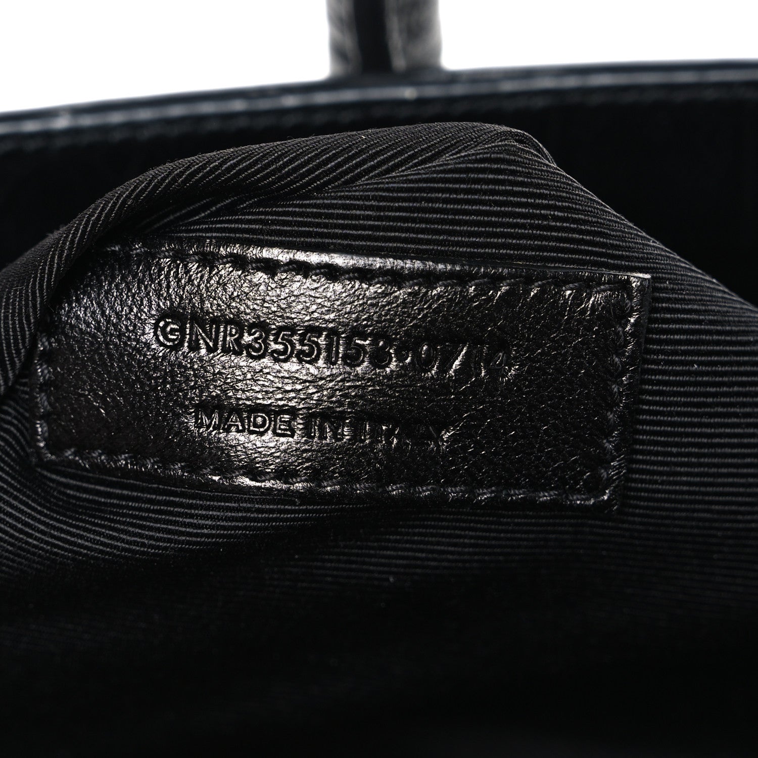Calfskin Crocodile Embossed Small Sac de Jour Black