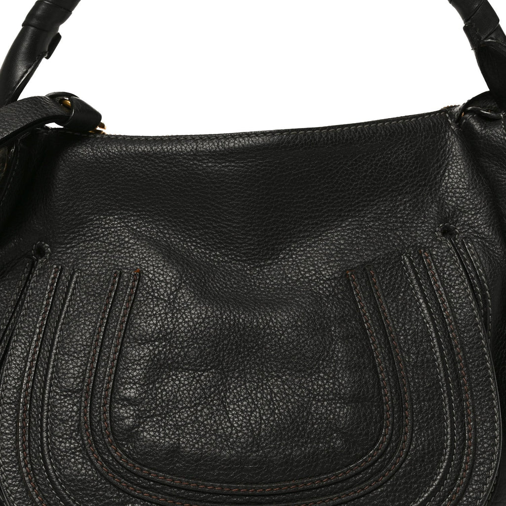 Calfskin Medium Marcie Satchel Black