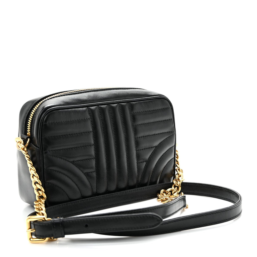 Soft Calfskin Diagramme Crossbody Bag Black