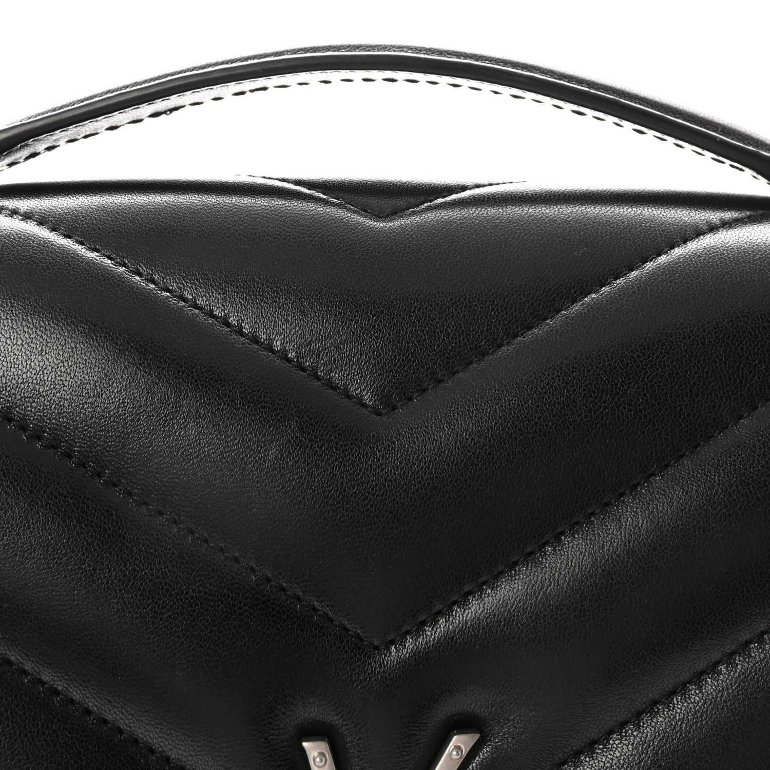 Lambskin Chevron Quilted Large LouLou Black