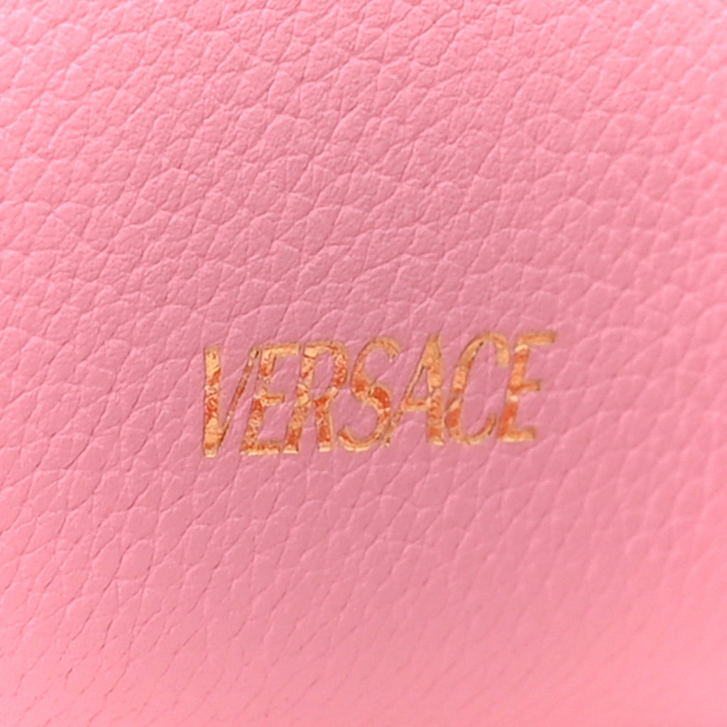 Grained Calfskin Small La Medusa Top Handle Bag Pink