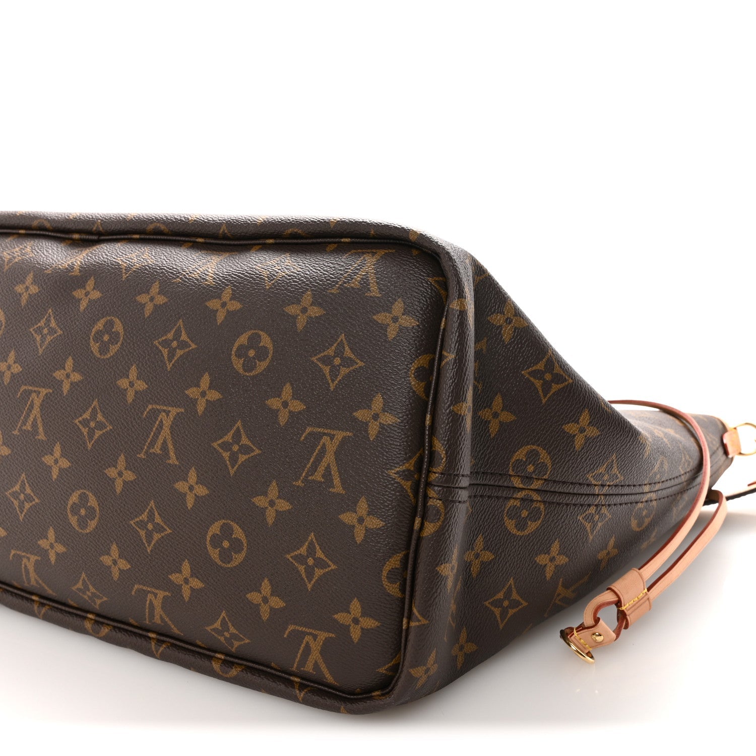 Monogram Stamped Inside Out Neverfull Bandouliere GM Beige