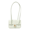 Shiny Caviar Mini Preppy Coco Shoulder Bag Light Blue