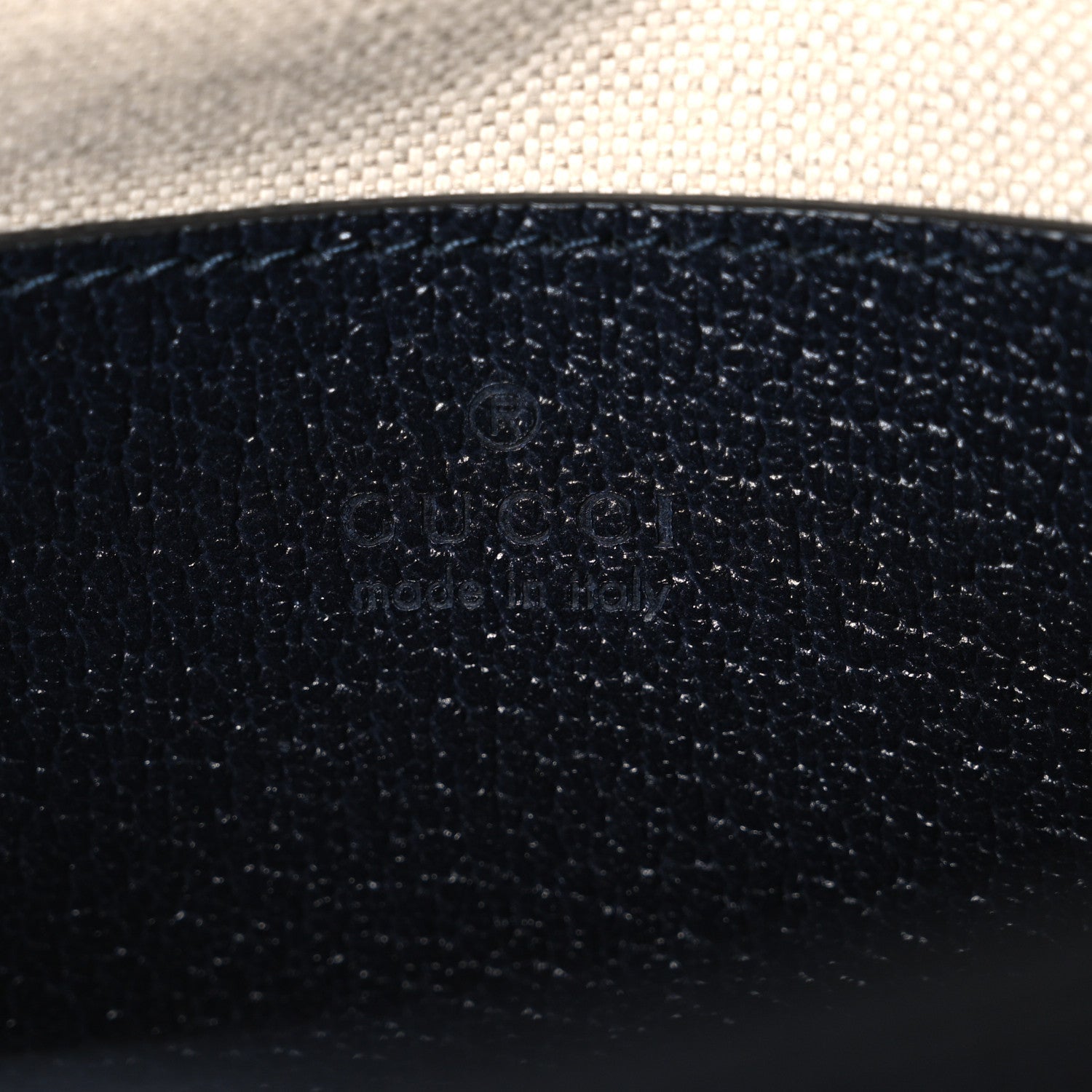 GG Supreme Monogram Textured Dollar Calfskin Web Mini Horsebit 1955 Shoulder Bag Beige Blue