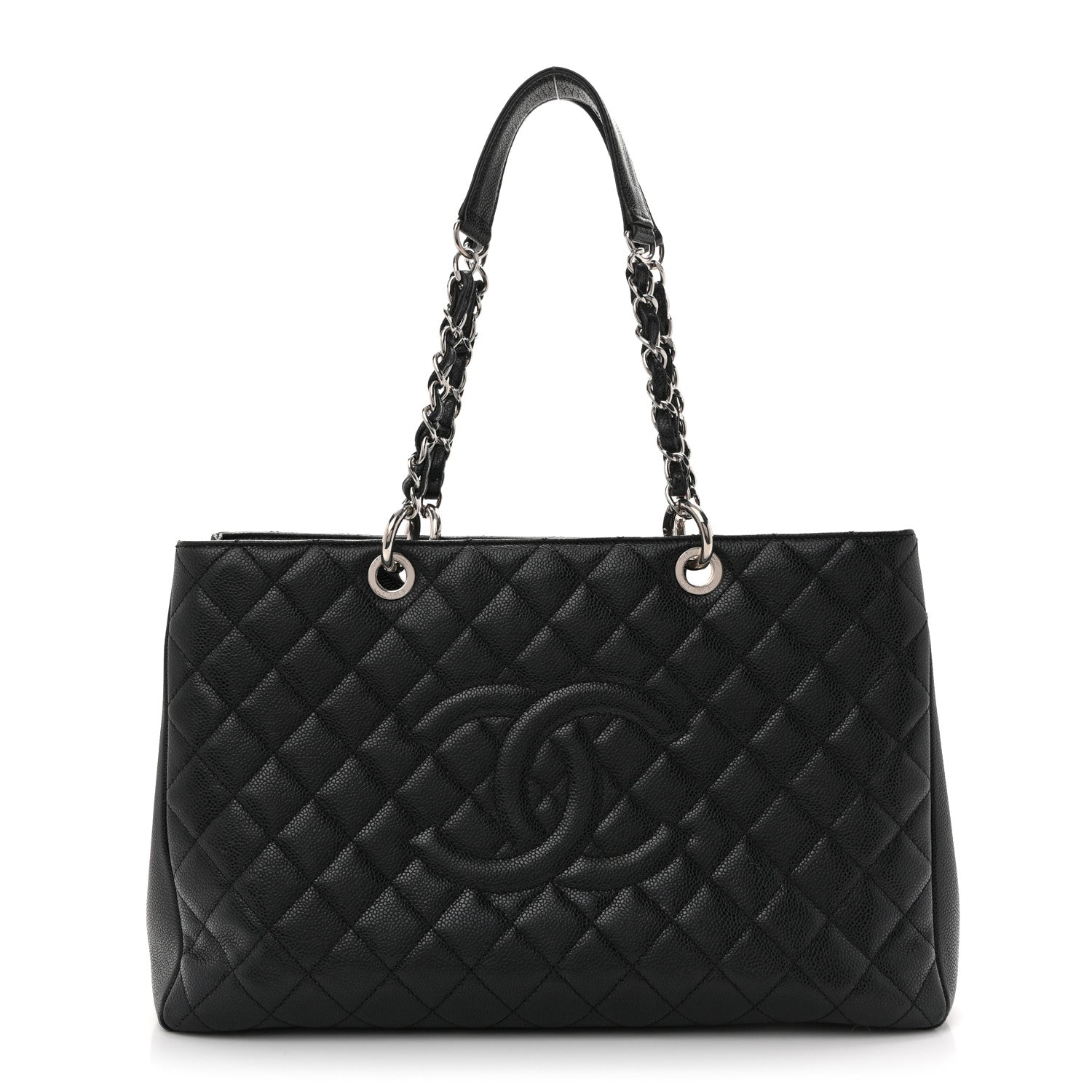 Caviar Quilted XL Grand Shopping Tote GST Black
