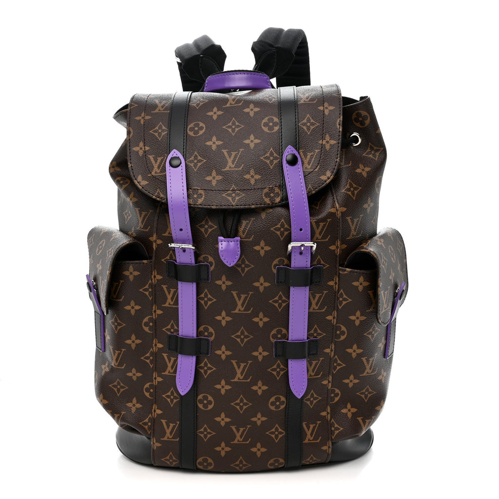 Monogram Macassar Christopher MM Backpack Purple