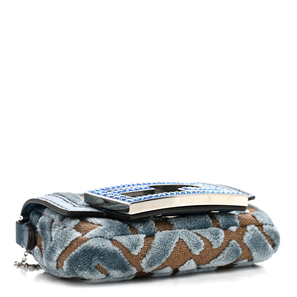 Velvet Jacquard FF Crystal Nano Baguette Charm Anice