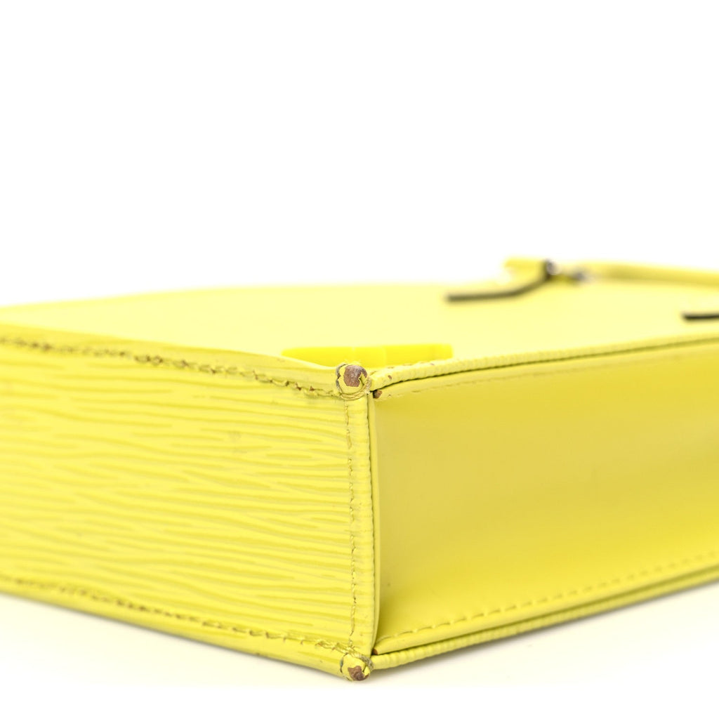 Epi Petit Sac Plat Yellow Citron