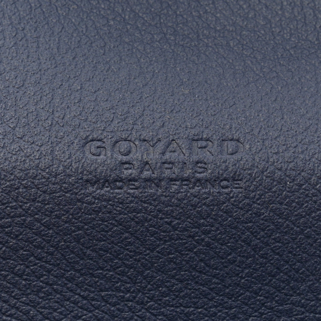 Goyardine Calfskin Chypre Wallet Pouch Navy