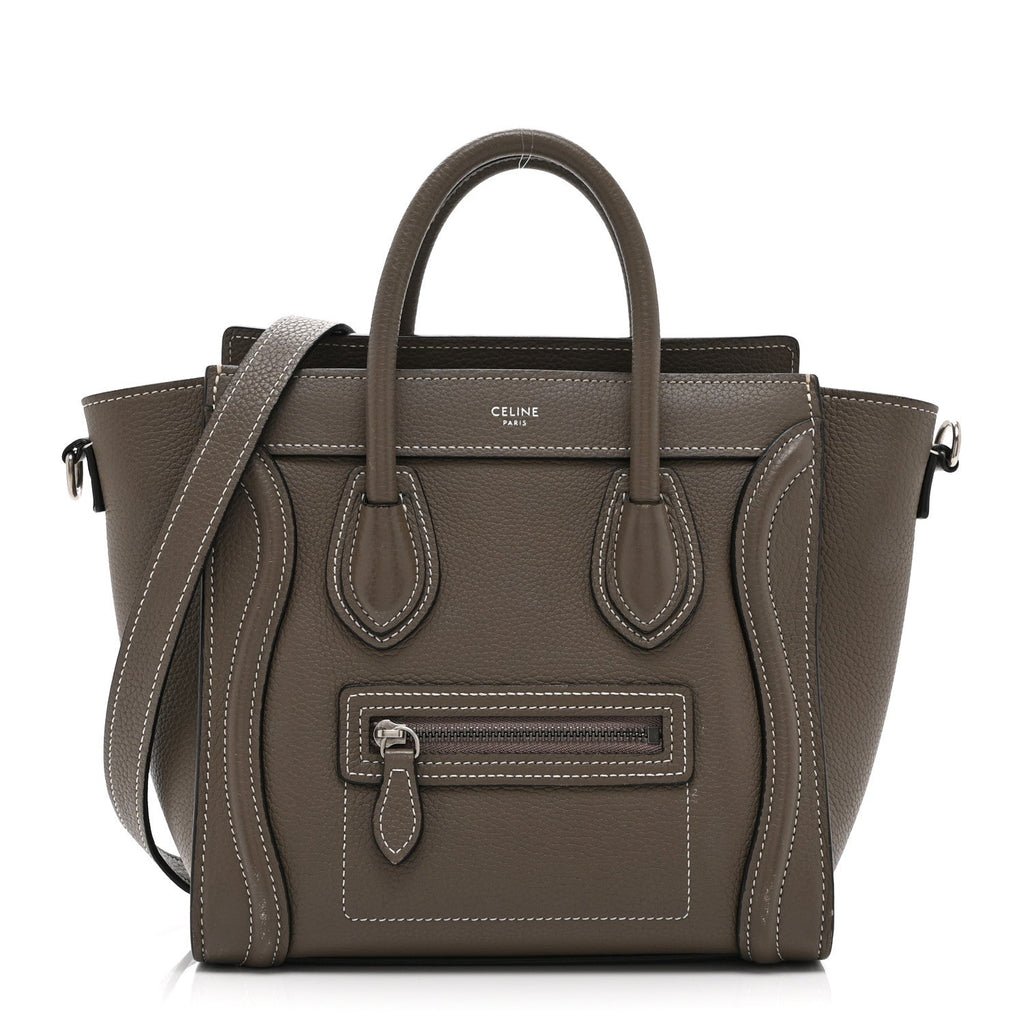 Drummed Calfskin Nano Luggage Souris Souris