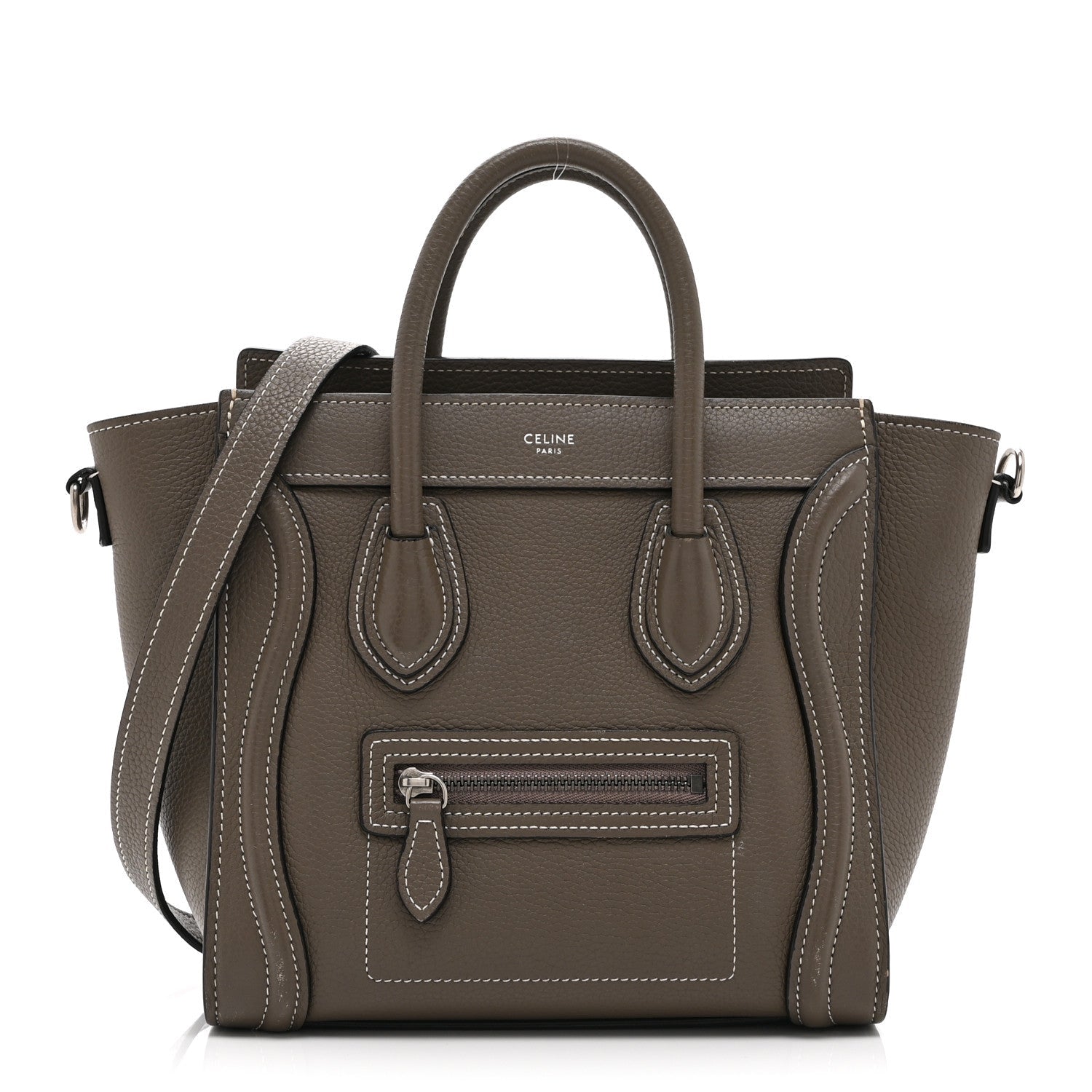 Drummed Calfskin Nano Luggage Souris Souris