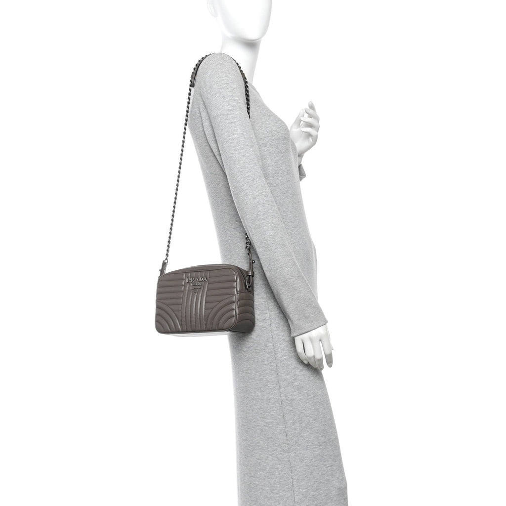 Soft Calfskin Diagramme Camera Bag Bambu