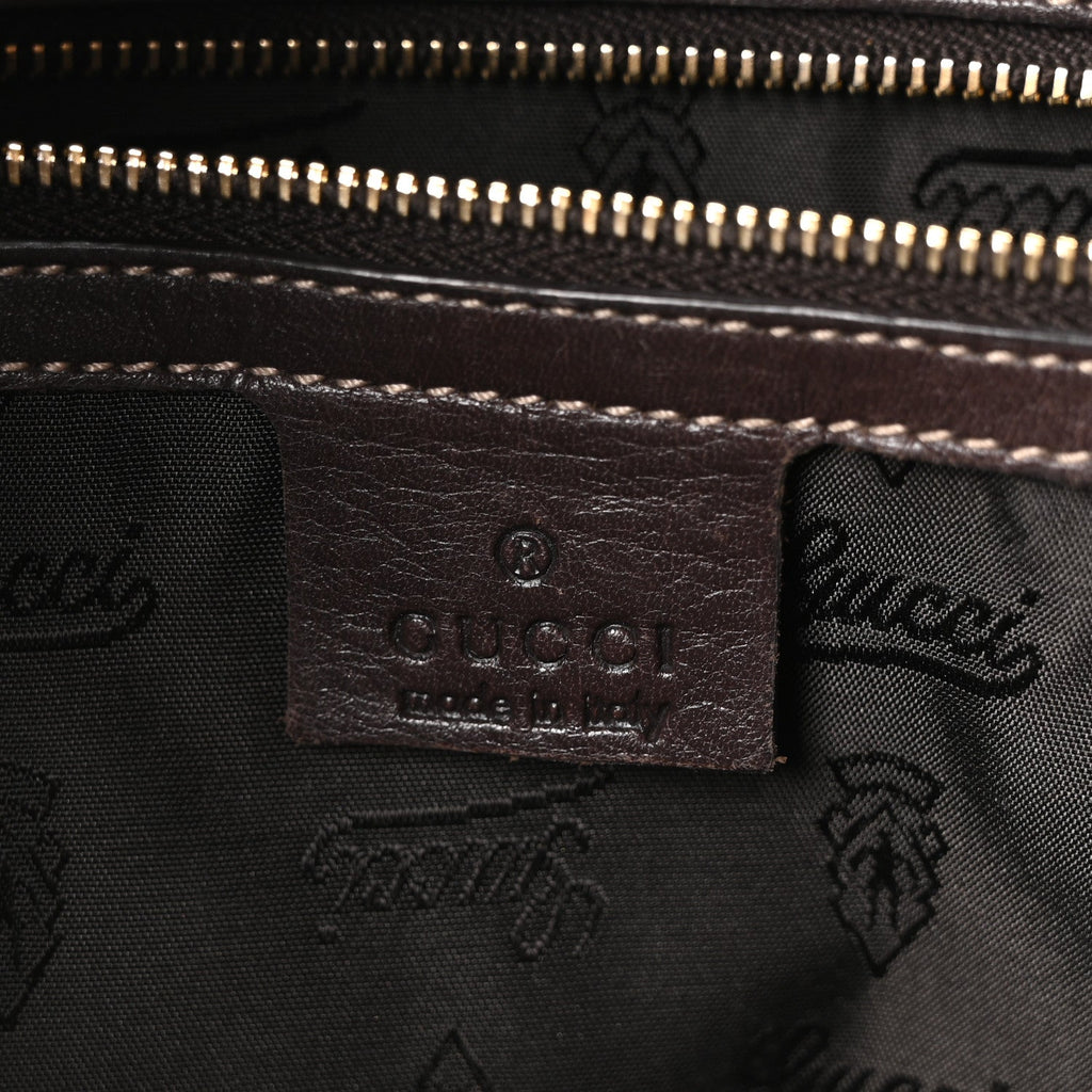 Crystal Monogram Large Hysteria Clutch Brown