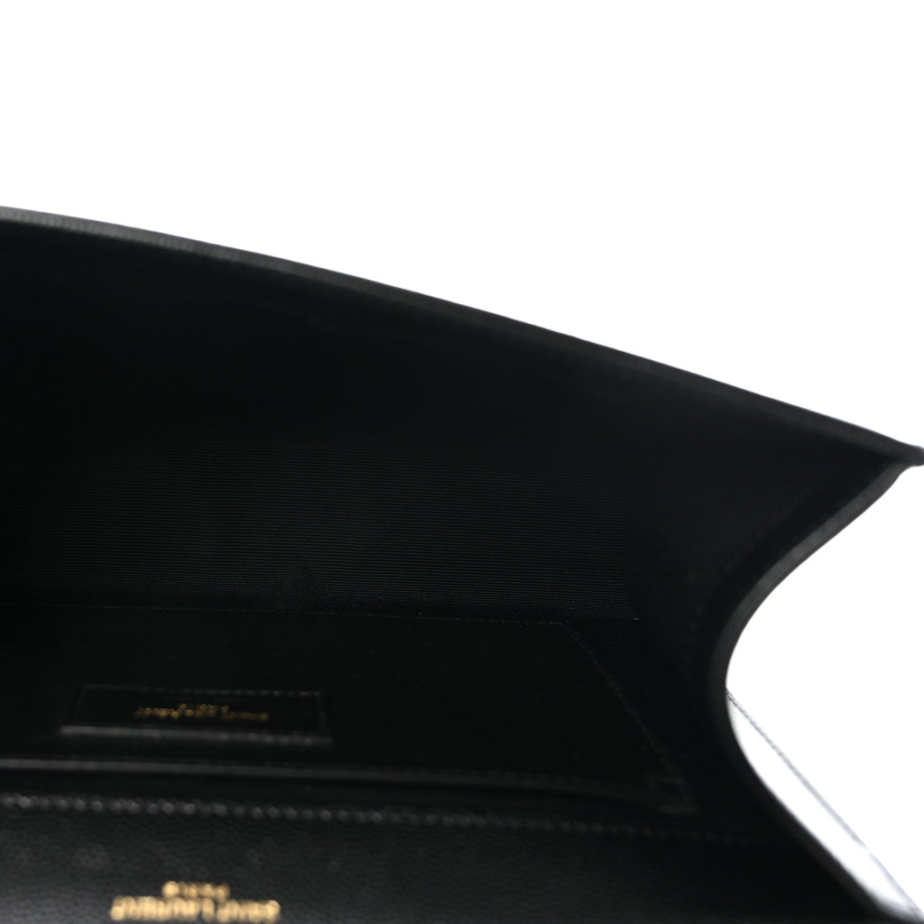 Grain De Poudre Medium Classic Monogram Kate Satchel Black