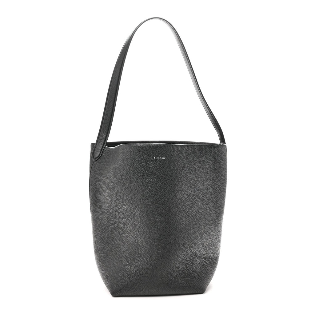 Grained Calfskin Medium N/S Park Tote Black