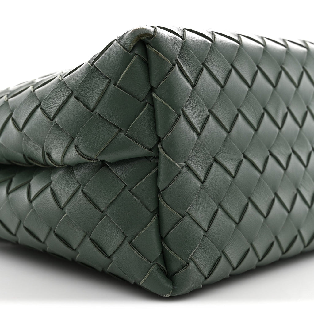 Nappa Intrecciato Medium Andiamo Shoulder Bag Aloe