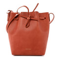Vegetable Tanned Calfskin Mini Bucket Bag Brandy
