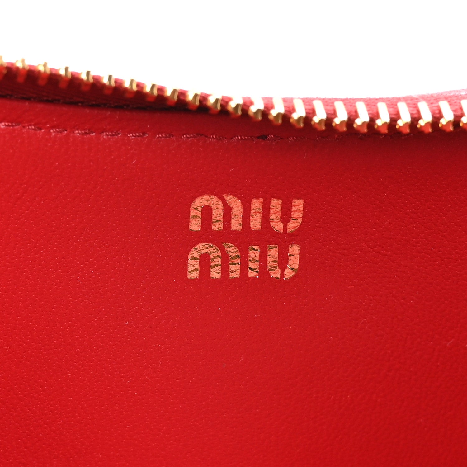Nappa Matelasse Clutch With Strap Red