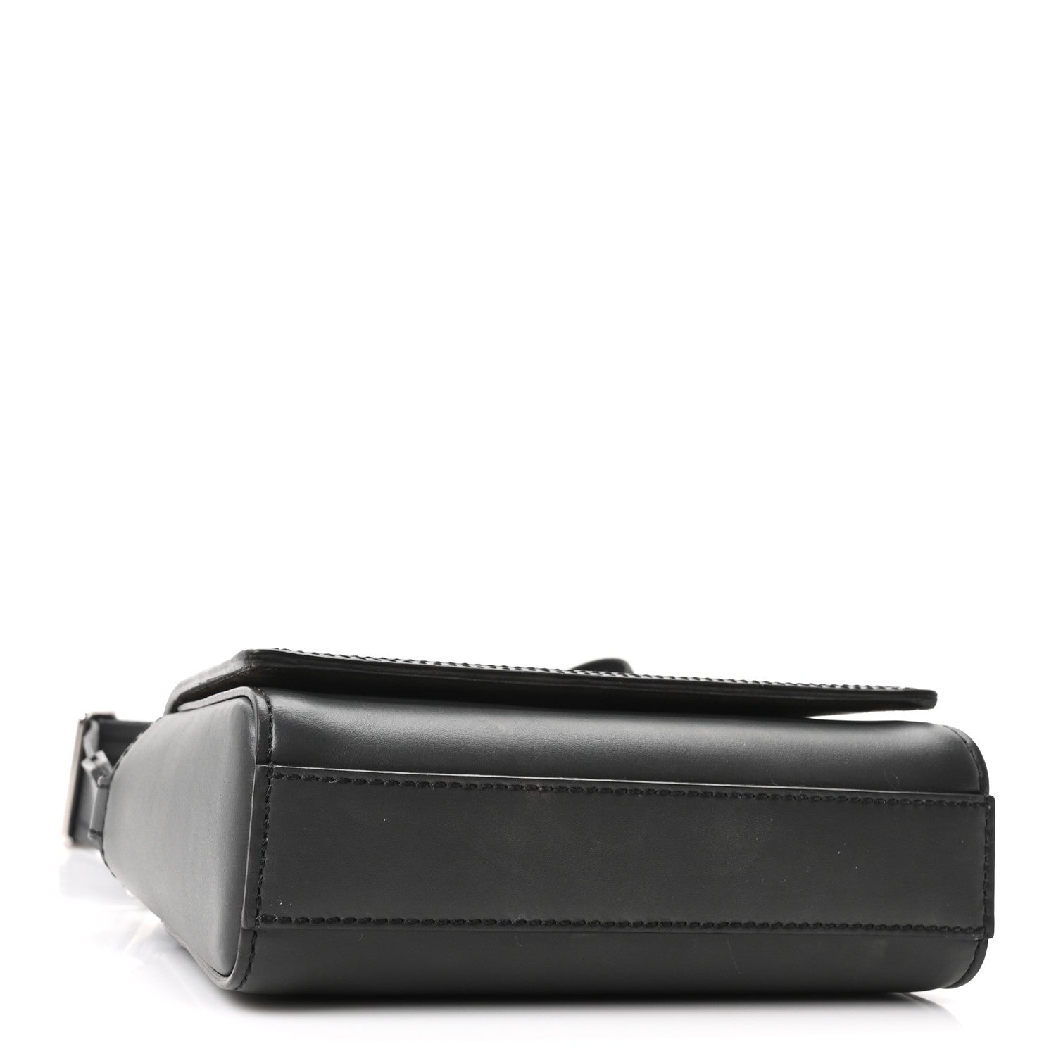 Canvas Vitello King Seta FF Embroidered Mini Compact Messenger Bag Asfalto Multicolor