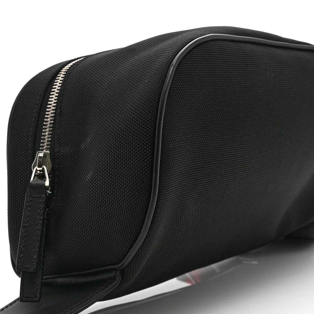 Techno Canvas Web Large Belt Bag Black