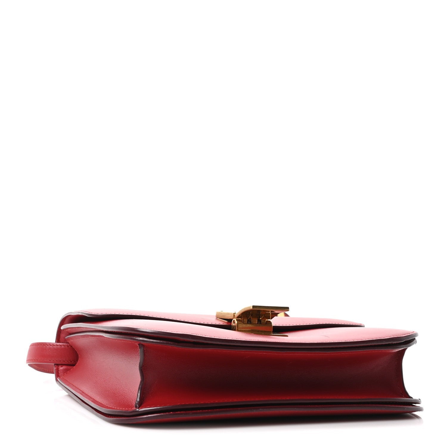 Box Calfskin Medium Classic Box Flap Bag Red Red