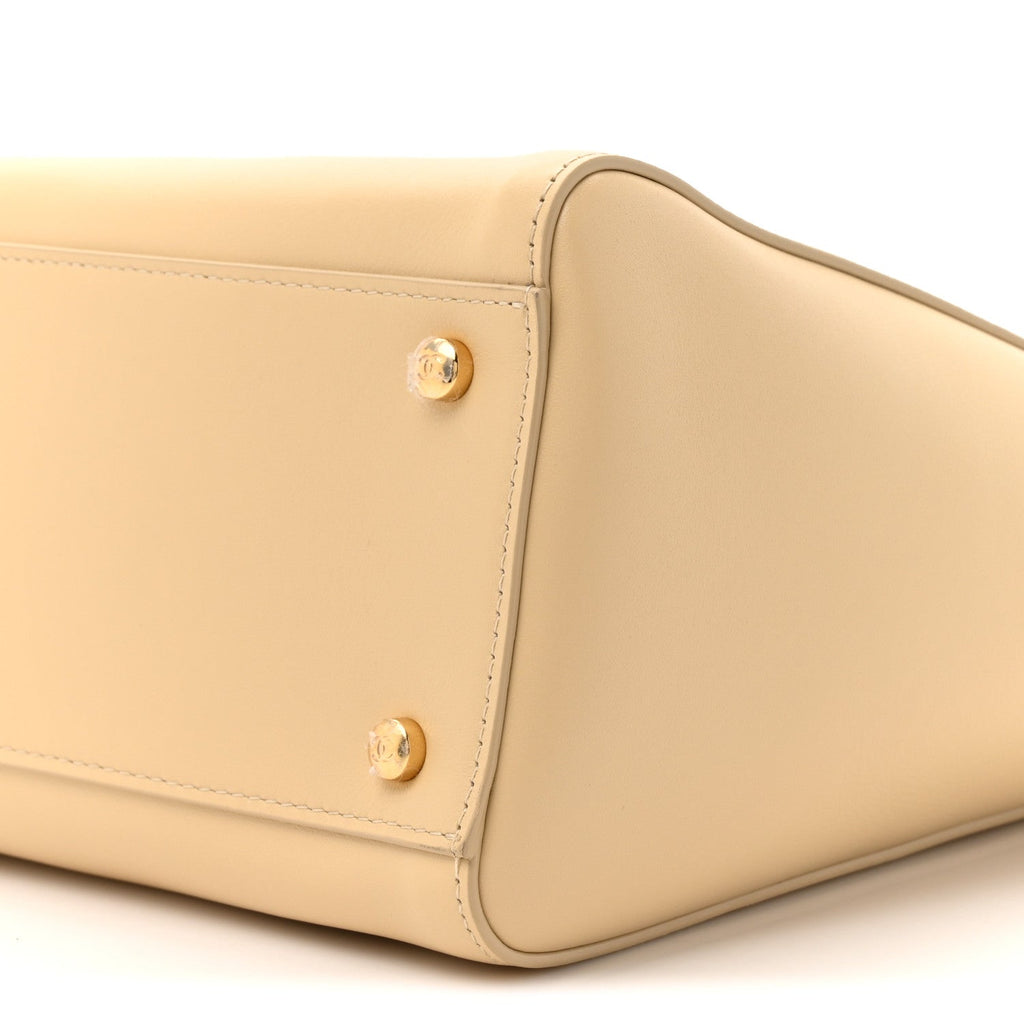 Calfskin Archetype Small Shopping Tote Beige