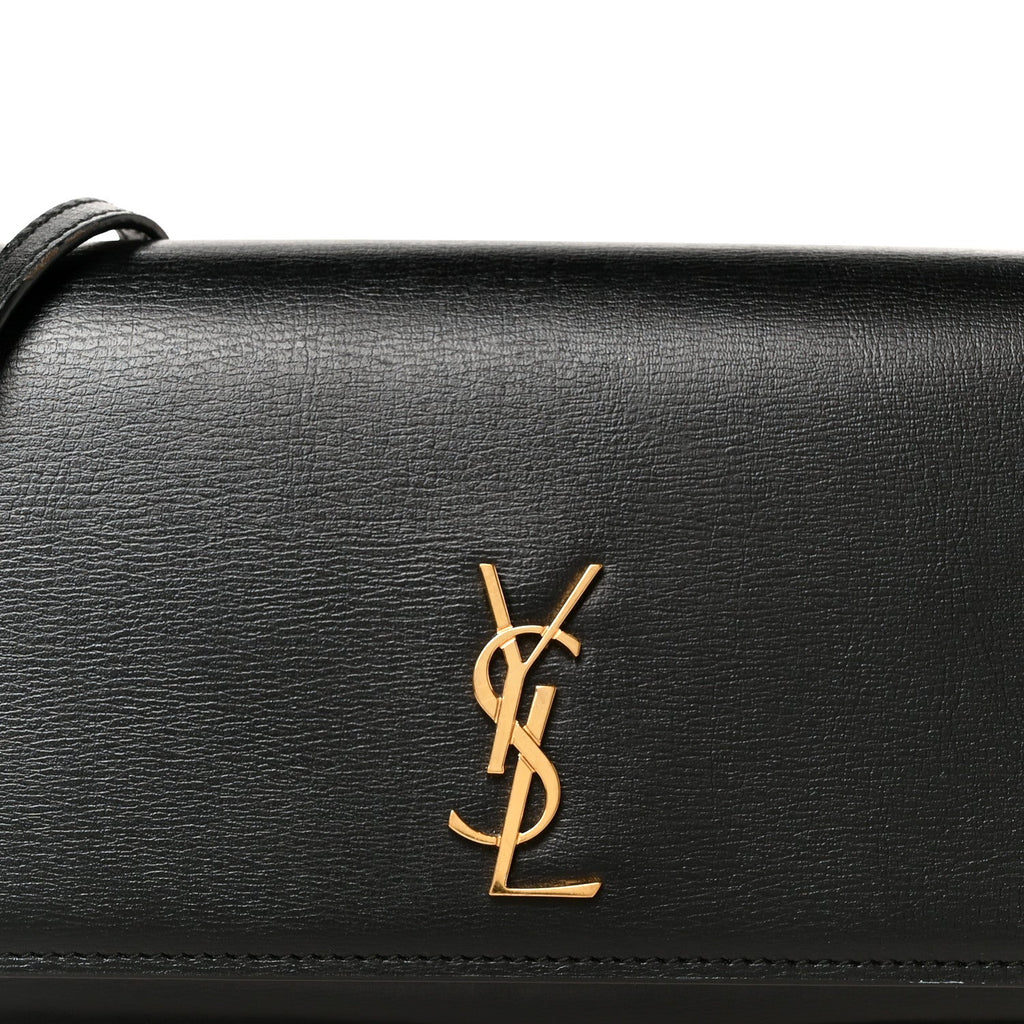 Grained Calfskin Monogram Phone Holder Crossbody Black
