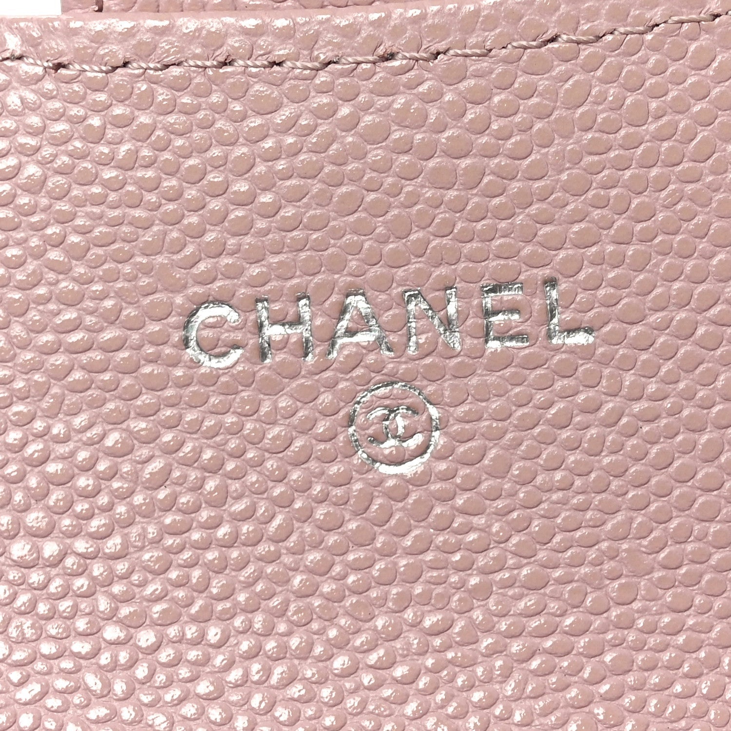 Caviar Quilted Flap Card Holder Wallet Light Pink
