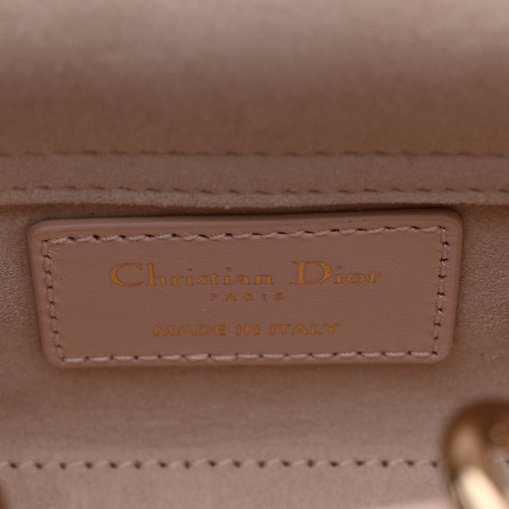 Lambskin Cannage Micro Lady D-Joy Powder Pink