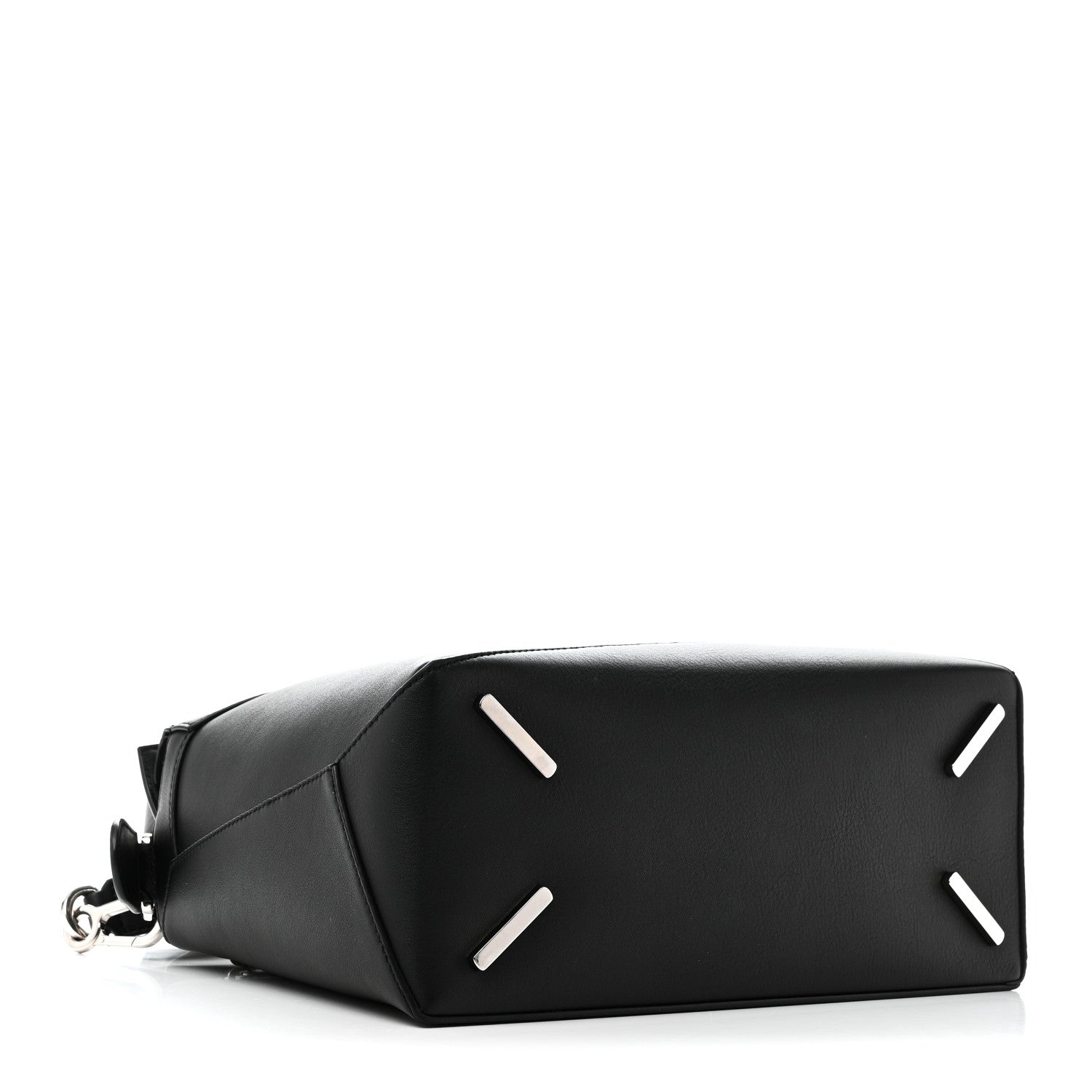 Calfskin Medium Puzzle Edge Bag Black