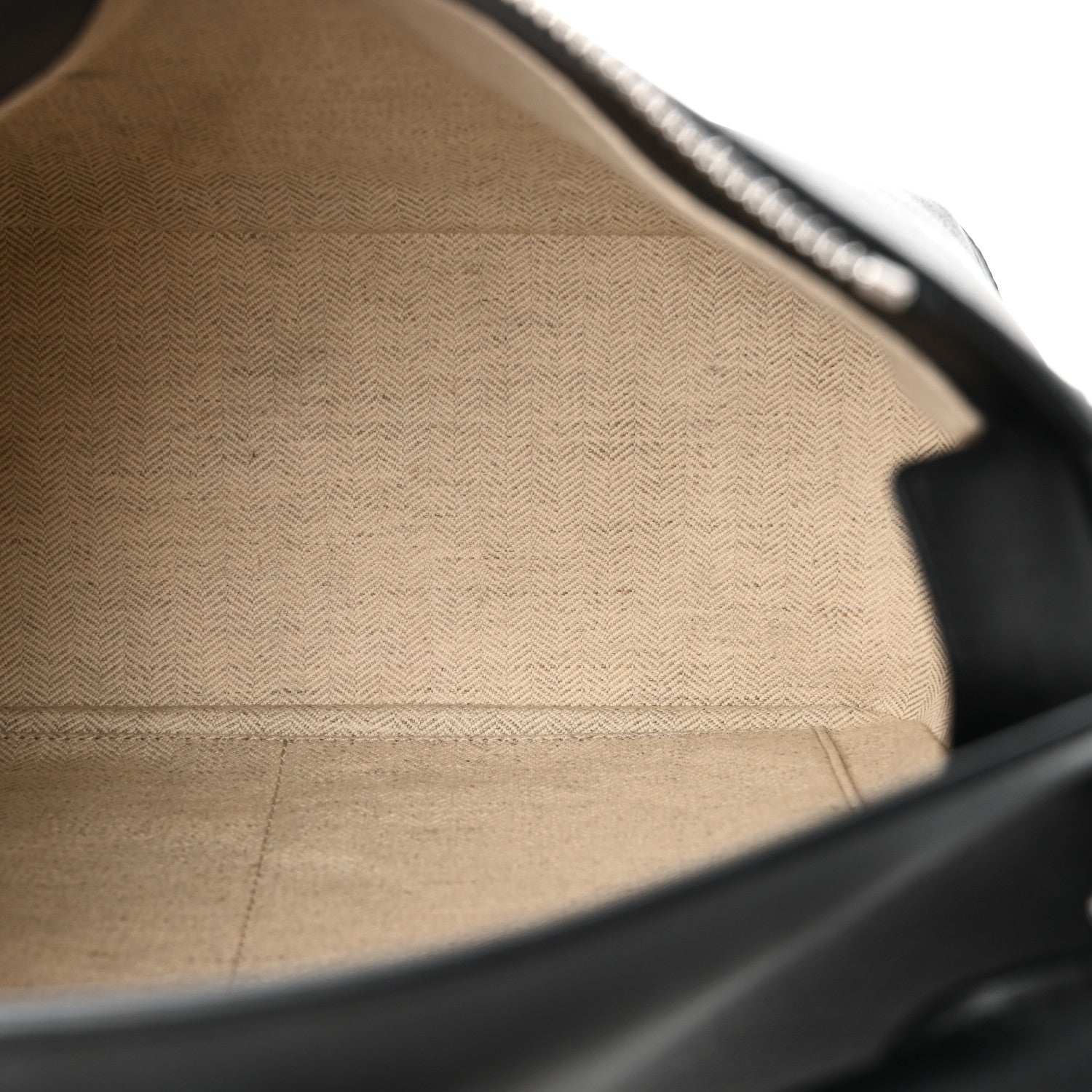 Calfskin Medium Puzzle Edge Bag Black