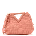 Lambskin Knit Small The Point Triangle Bag Peachy