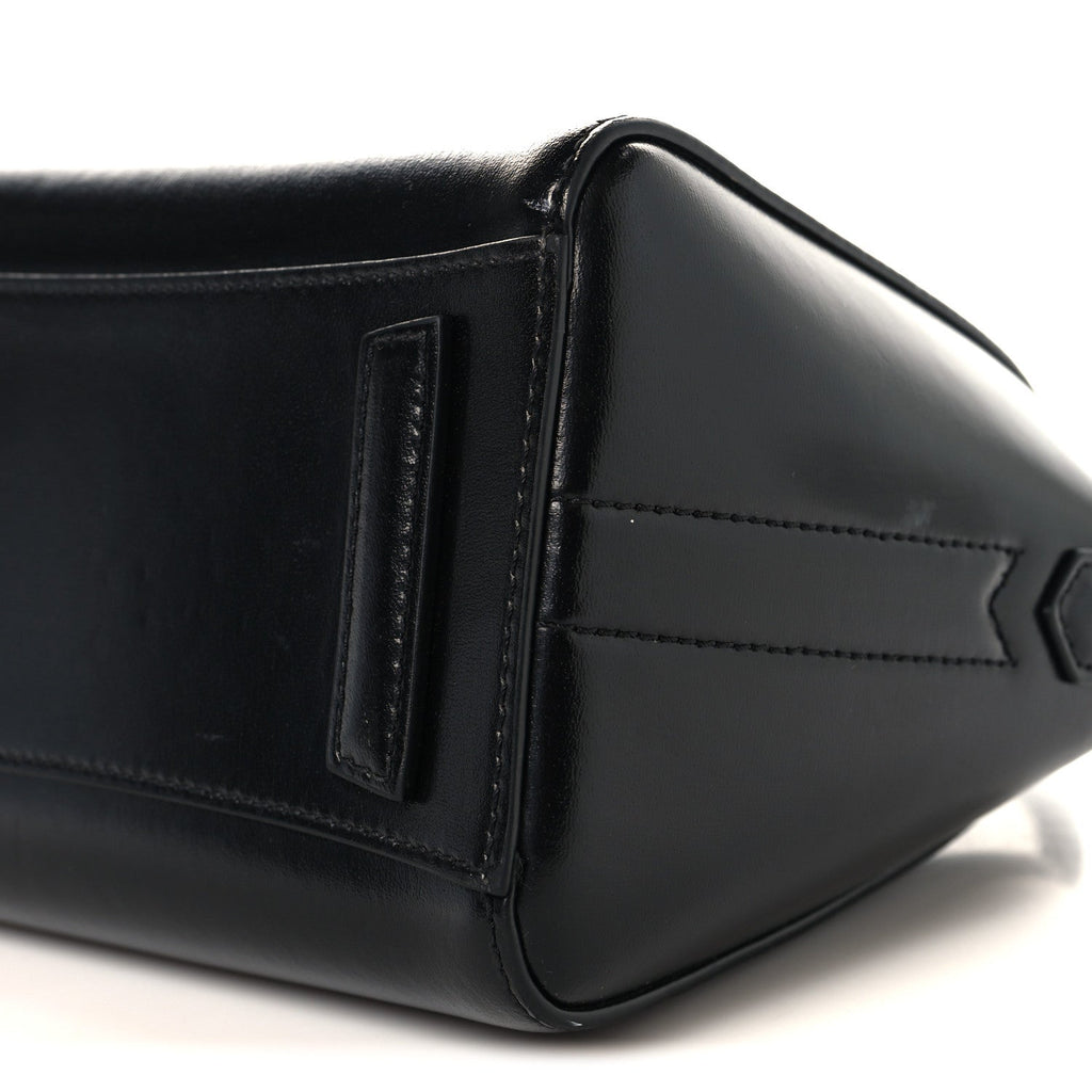 Shiny Lord Calfskin Mini Antigona Black