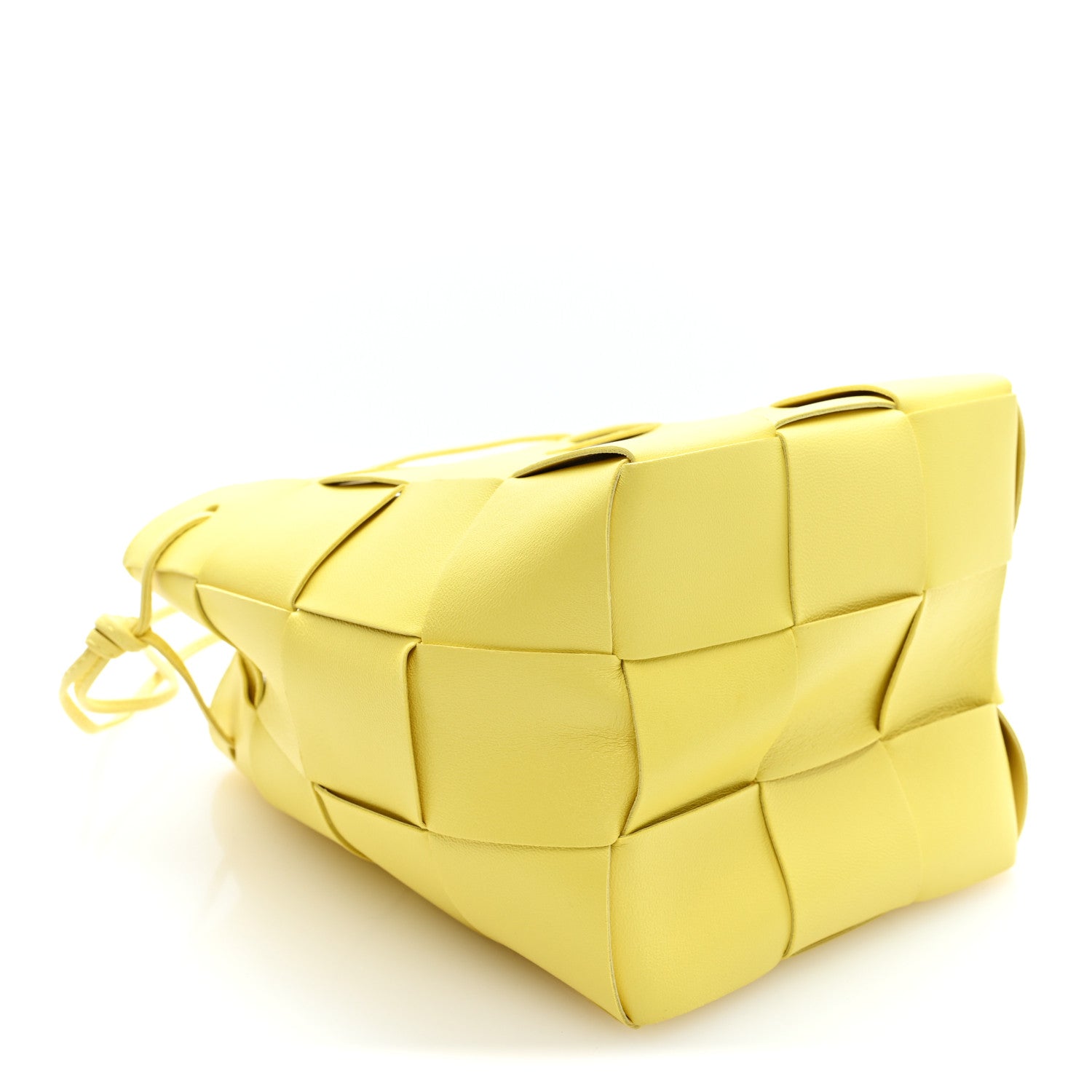 Lambskin Maxi Intrecciato Small Cassette Crossbody Bucket Bag Sherbert
