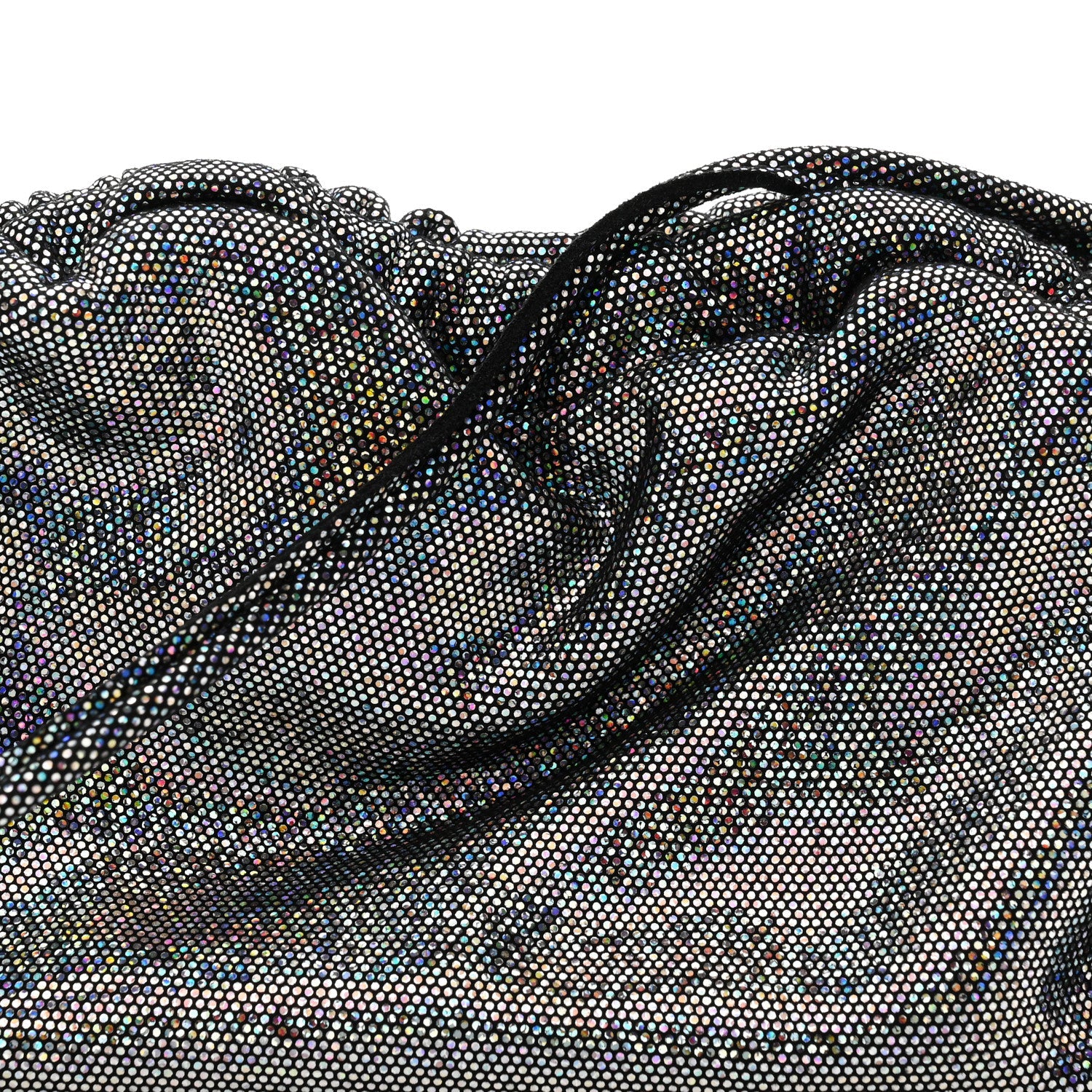 Glitter Calfskin Mini Cloud Clutch Multicolor
