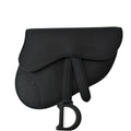 CHRISTIAN DIOR Saddle Mini Leather Shoulder Bag Black