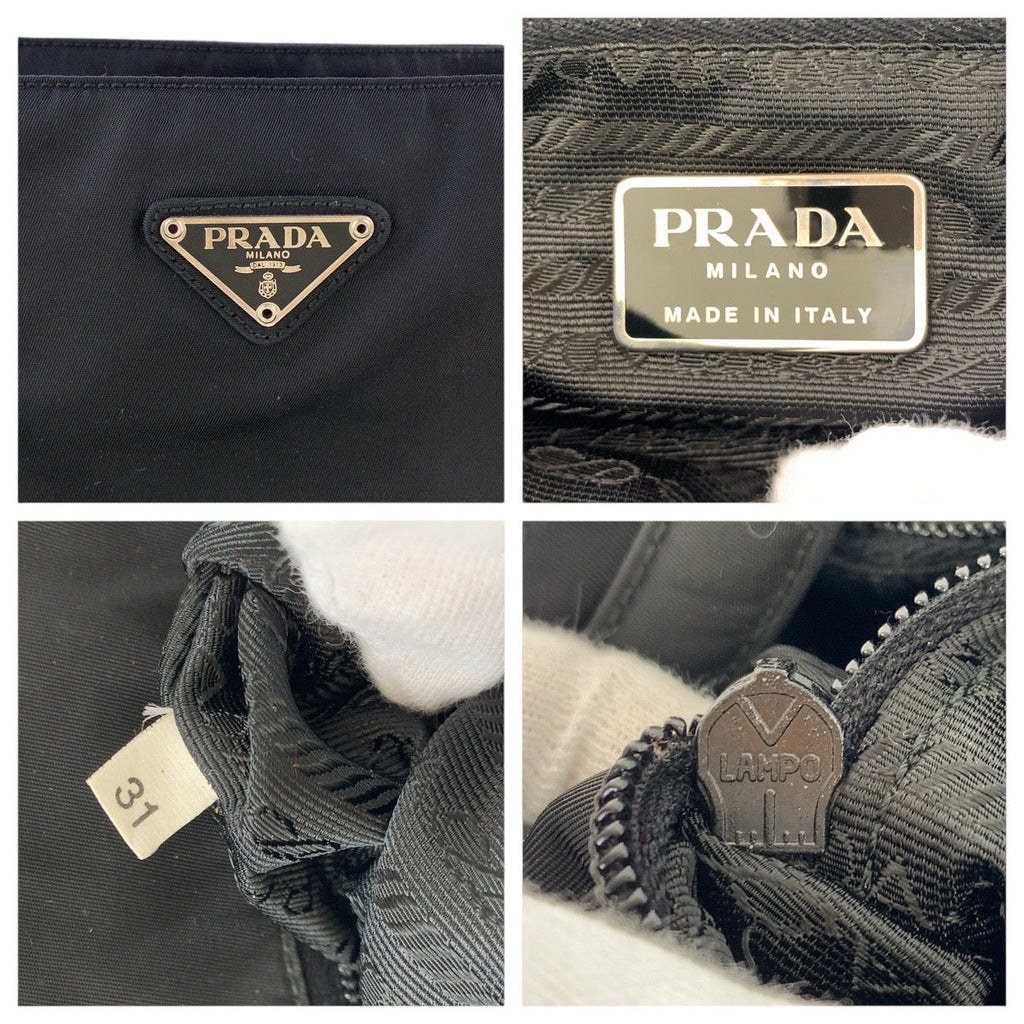 Prada Tessuto Triangle Logo Plate Nylon Tote Bag 501618