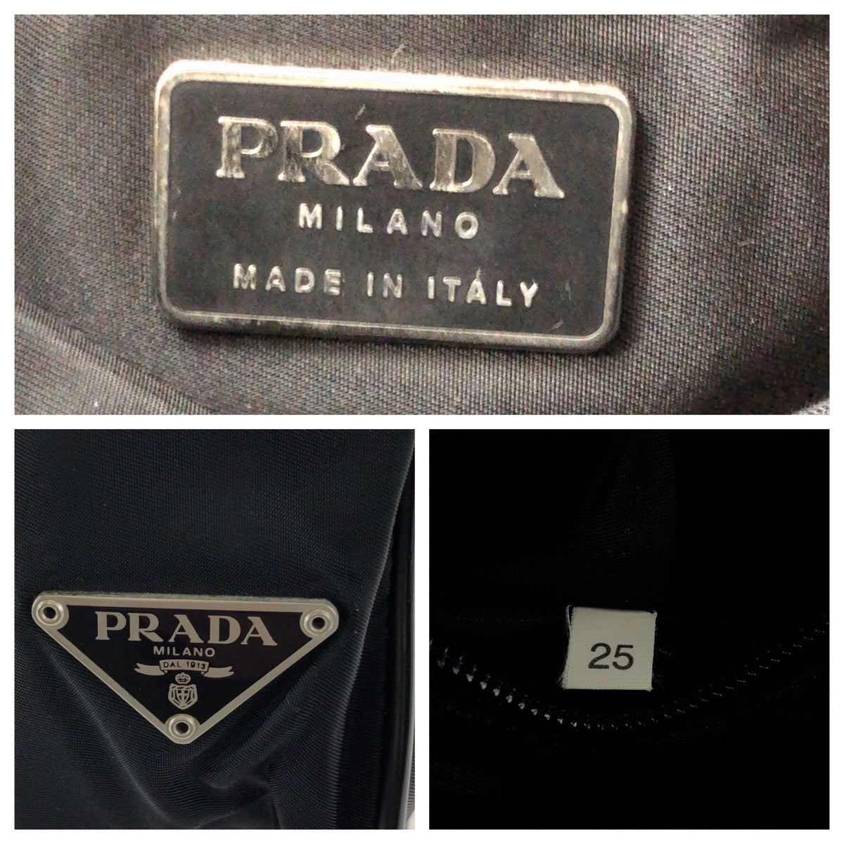 Prada Tessuto Triangle Logo Plate Nylon Shoulder Bag 501632