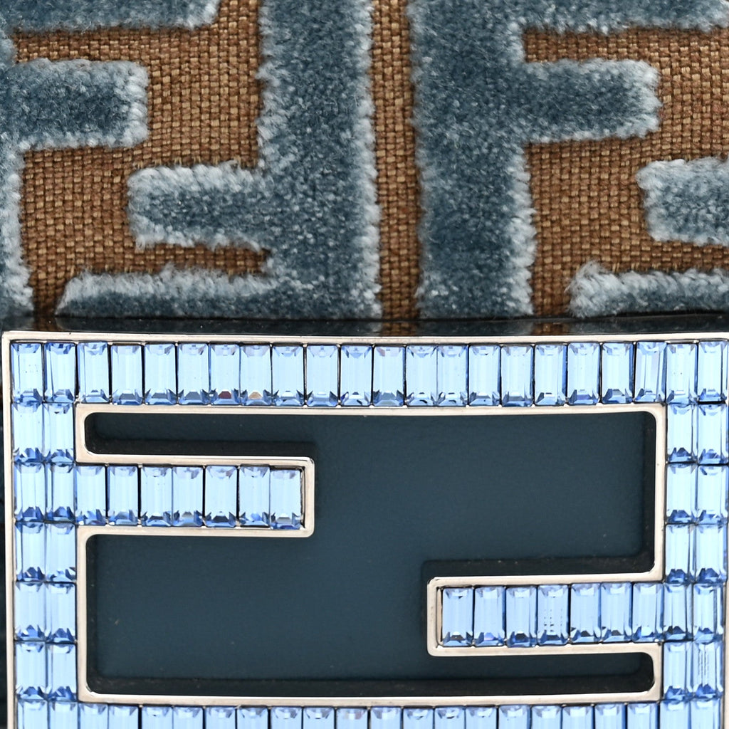 Velvet Jacquard FF Crystal Nano Baguette Charm Anice