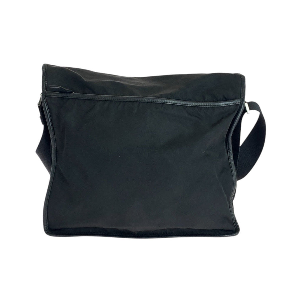 Prada Tessuto Triangle Logo Plate Nylon/Leather Shoulder Bag 502517