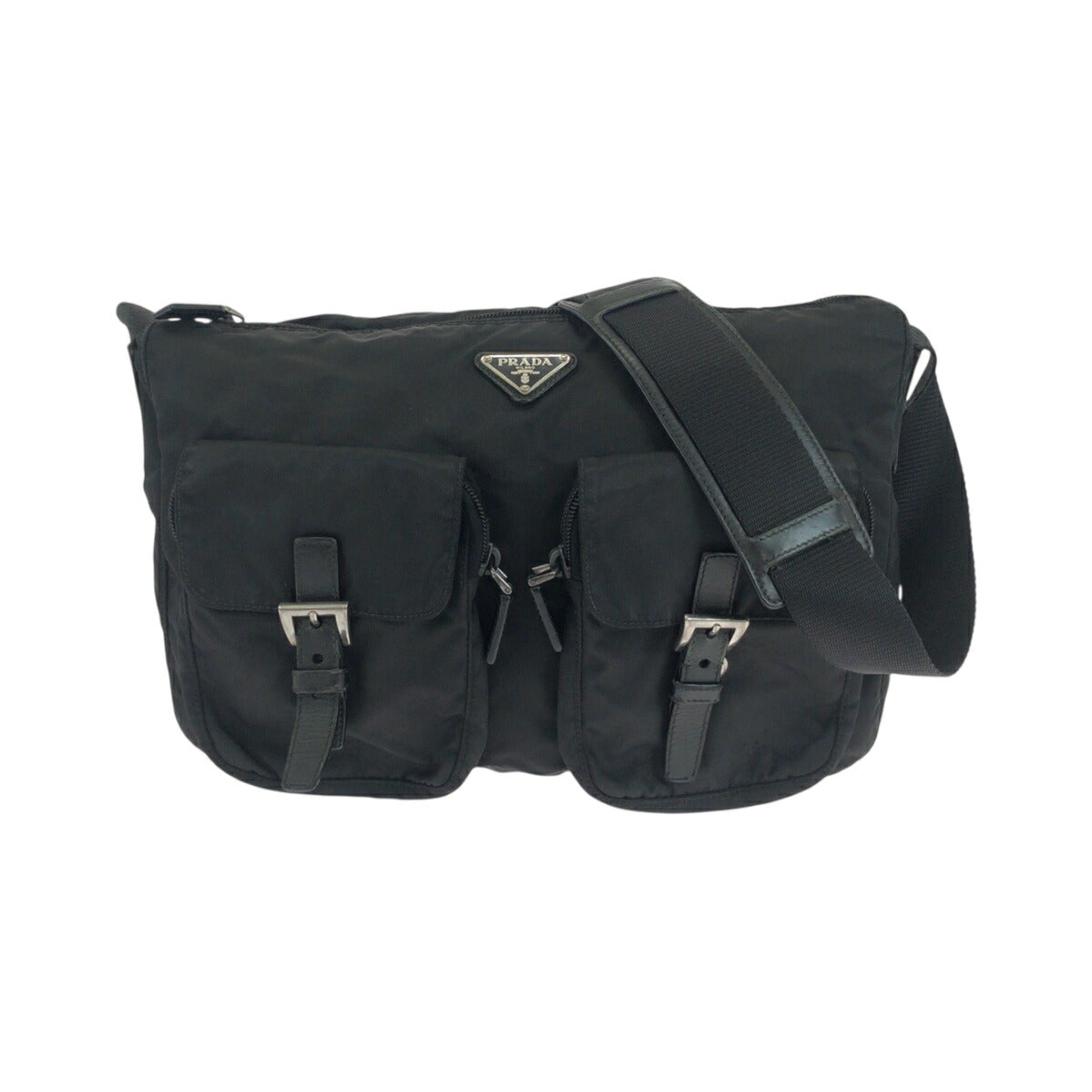 Prada Tessuto Triangle Logo Shoulder Bag