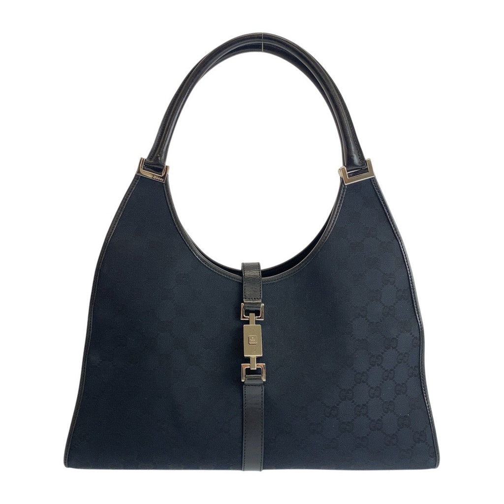 Gucci Jackie GG Canvas Leather Shoulder Bag