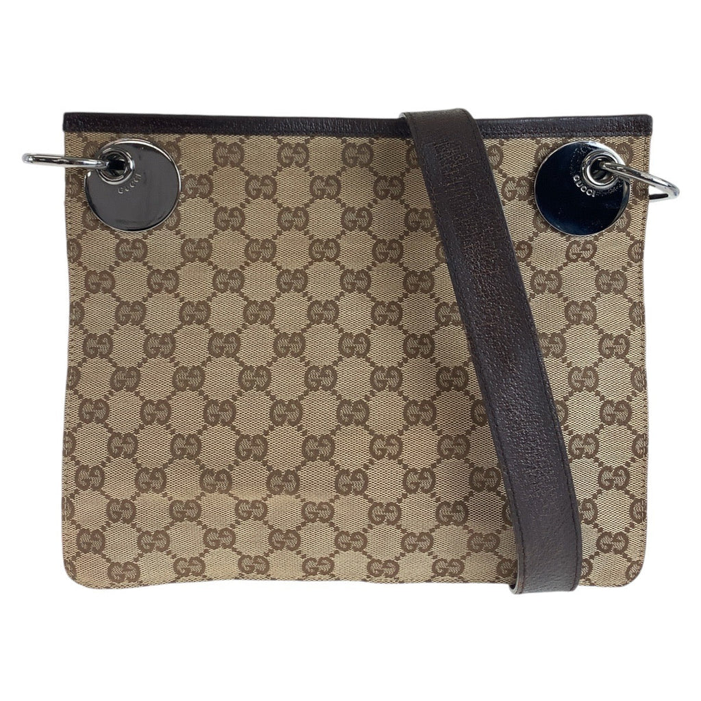 Gucci GG Canvas Leather Shoulder Bag