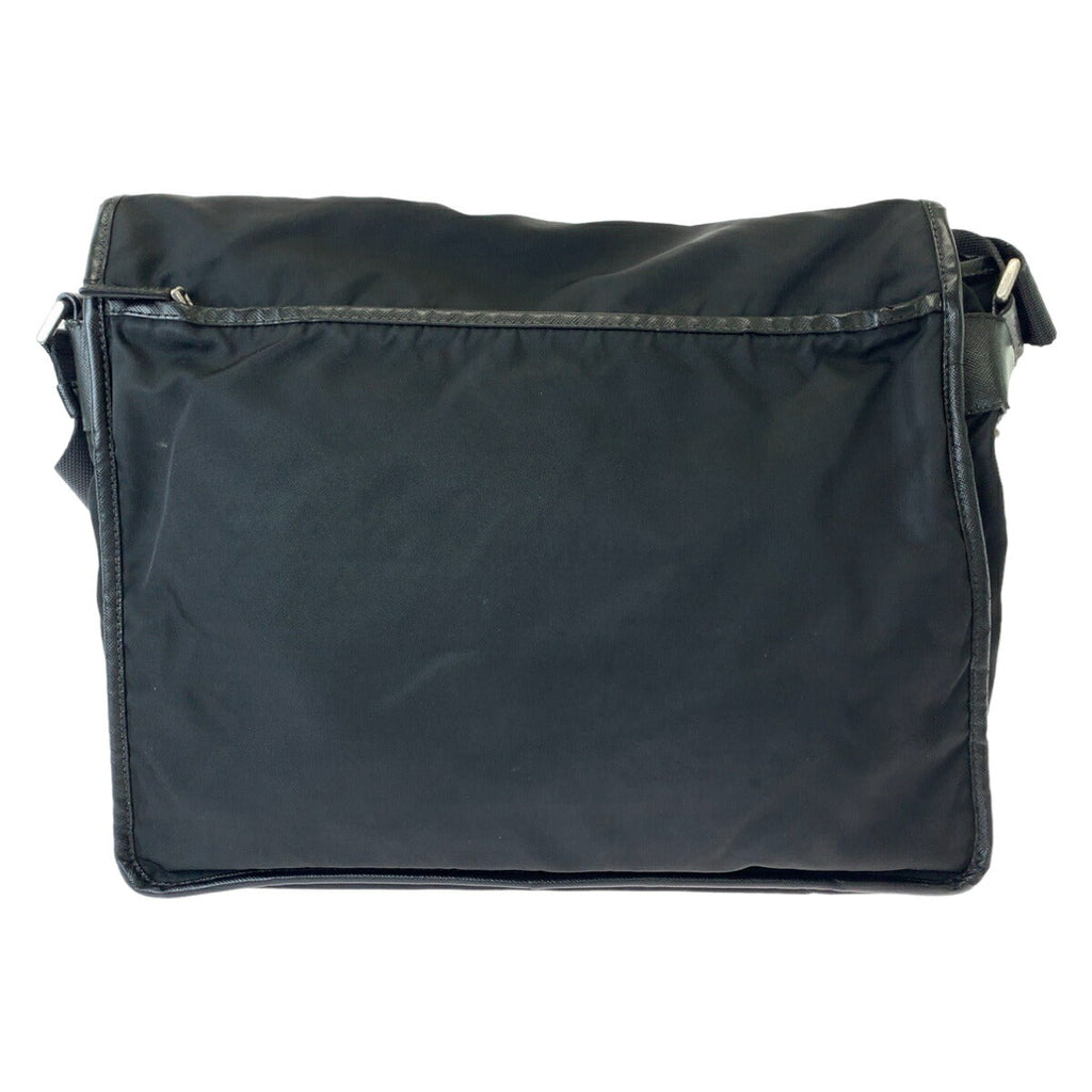 Prada Tessuto Triangle Logo Plate Nylon Shoulder Bag