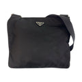 Prada Tessuto Triangle Logo Plate Nylon Shoulder Bag