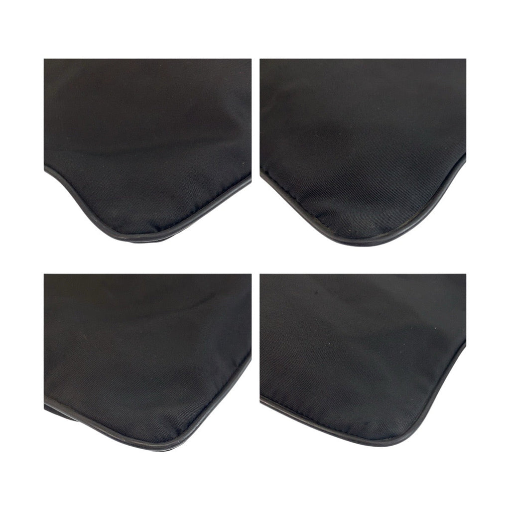 Prada Tessuto Triangle Logo Plate Nylon Shoulder Bag