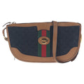 Gucci Old Gucci GG Canvas Leather Shoulder Bag