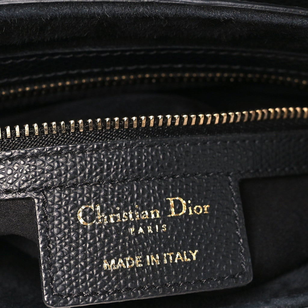 Grained Calfskin Saddle Bag Black