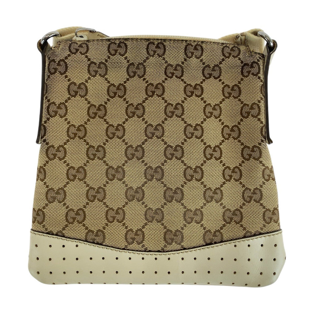 Gucci GG Canvas Leather Shoulder Bag