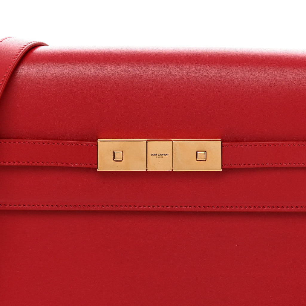 Smooth Calfskin Manhattan Shoulder Bag Rouge Eros